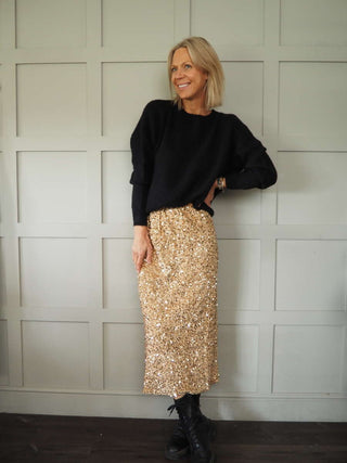 Mooch Sequin Skirt - Black, Gold, Green, Raspberry, Silver