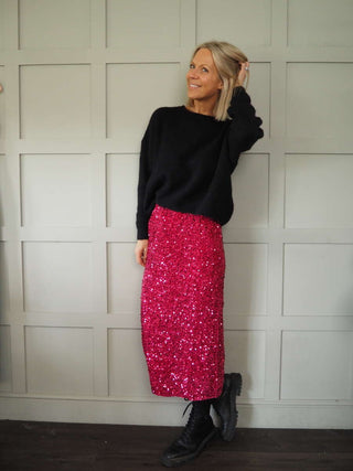 Mooch Sequin Skirt - Black, Gold, Green, Raspberry, Silver