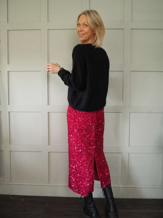 Mooch Sequin Skirt - Black, Gold, Green, Raspberry, Silver