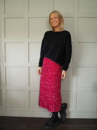 Mooch Sequin Skirt - Black, Gold, Green, Raspberry, Silver
