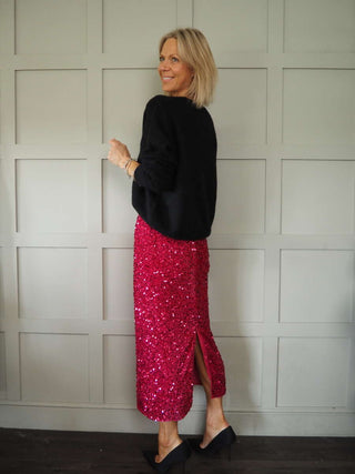 Mooch Sequin Skirt - Black, Gold, Green, Raspberry, Silver