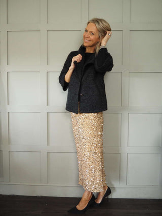 Mooch Sequin Skirt - Black, Gold, Green, Raspberry, Silver