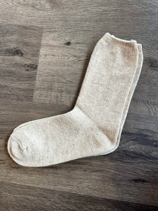 Dorin Wool and Cashmere Mix Socks by Part Two - Grey, Grey/Ecru Stripe, Oatmeal, Oatmeal/Red Stripe