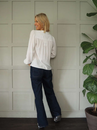 Barbo Long Sleeve Blouse by Saint Tropez - Off White