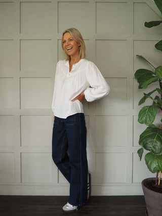 Barbo Long Sleeve Blouse by Saint Tropez - Off White