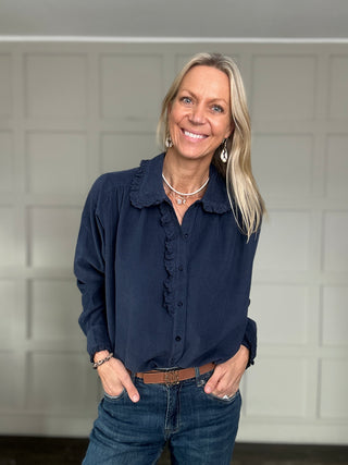 Bardown Needlecord Blouse with Peter Pan Collar - 5 Colours