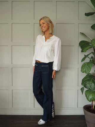 Barbo Long Sleeve Blouse by Saint Tropez - Off White