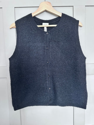 Pimira Sleeveless Cardigan by Part Two - Burgundy, Midnight