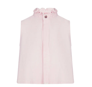 Iris Waistcoat by Seventy Mochi - Blush Pink, Idaho Denim Blue
