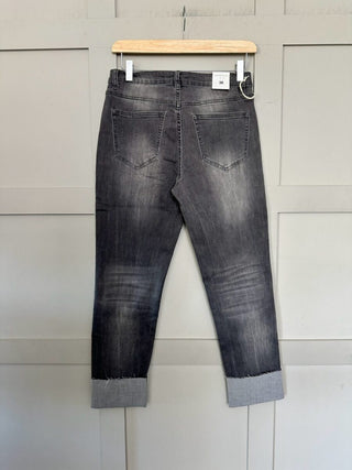 Soho Distressed Relaxed Fit Denim Jeans, Best Seller - Dark Indigo, Denim Blue, Ecru, Grey