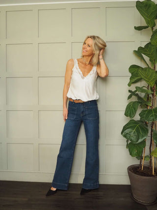 Nessie Lace Trimmed Vest - Bright Pink, Mushroom, Neon Orange