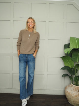 Joey Button Front Jumper - 8 Colours