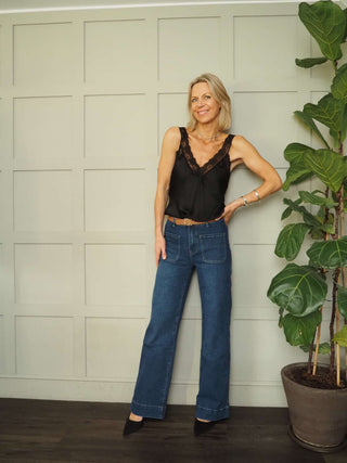 Nessie Lace Trimmed Vest - Bright Pink, Mushroom, Neon Orange