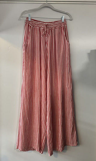 Minx Striped Wide Leg Linen Trousers - 6 Colours