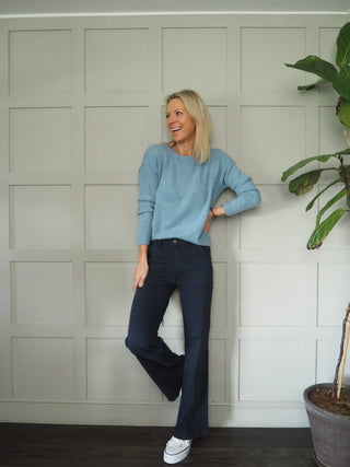 Dax Mid Rise Wide Leg Jeans - Light Denim, Mid Blue, Navy Blue