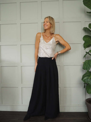 Slinki Sequin Camisole Vest by Luella - Green, Navy Blue