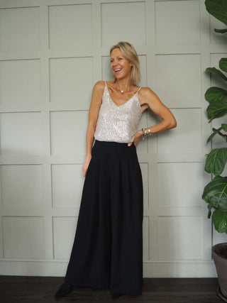 Slinki Sequin Camisole Vest by Luella - Green, Navy Blue