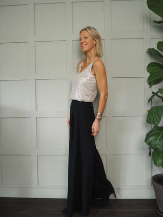 Slinki Sequin Camisole Vest by Luella - Green, Navy Blue