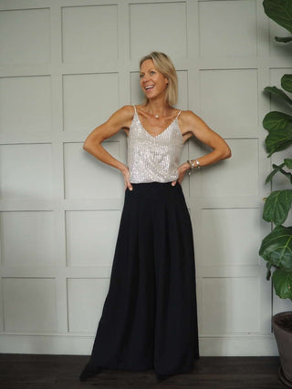 Slinki Sequin Camisole Vest by Luella - Green, Navy Blue