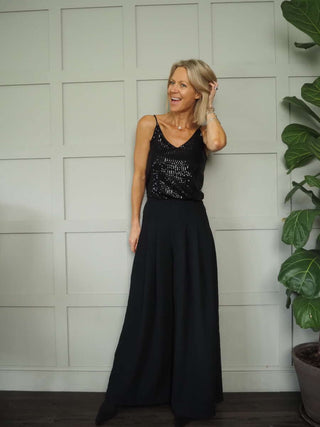 Slinki Sequin Camisole Vest by Luella - Green, Navy Blue