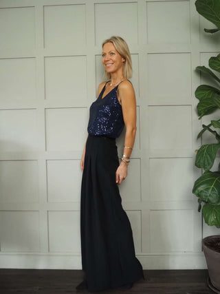 Slinki Sequin Camisole Vest by Luella - Green, Navy Blue