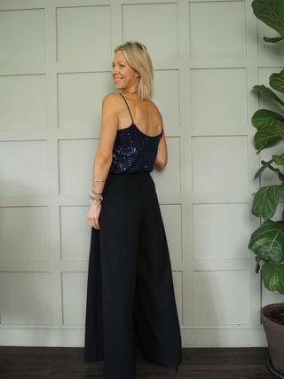 Slinki Sequin Camisole Vest by Luella - Green, Navy Blue