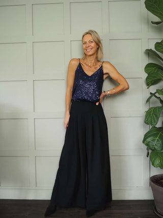 Slinki Sequin Camisole Vest by Luella - Green, Navy Blue