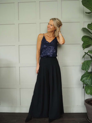 Slinki Sequin Camisole Vest by Luella - Green, Navy Blue