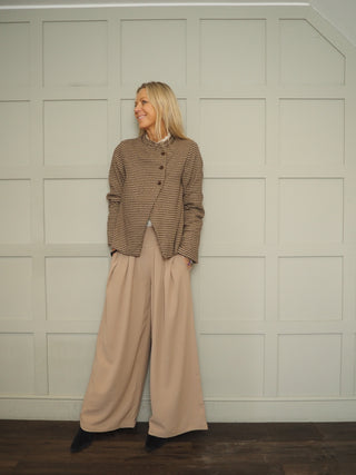 Idane Wide Leg Trousers by Saint Tropez - Biscuit