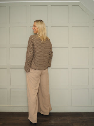 Idane Wide Leg Trousers by Saint Tropez - Biscuit