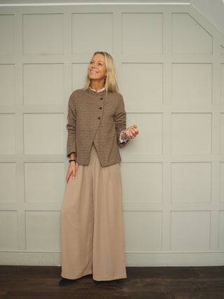 Idane Wide Leg Trousers by Saint Tropez - Biscuit