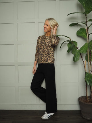 Kotena Casual Lounge Trousers with Elasticated Waist - Camel, Oatmeal