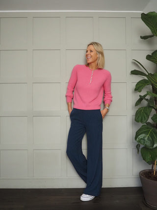 Arna Wide Leg Trousers - Black, Biscuit, Cornflower Blue, Navy Blue, Off White