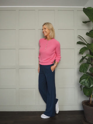 Arna Wide Leg Trousers - Black, Biscuit, Cornflower Blue, Navy Blue, Off White