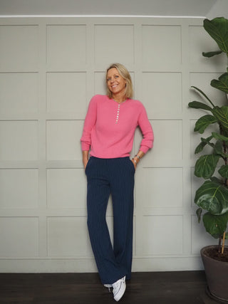 Arna Wide Leg Trousers - Black, Biscuit, Cornflower Blue, Navy Blue, Off White