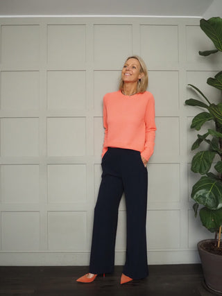 Arna Wide Leg Trousers - Black, Biscuit, Cornflower Blue, Navy Blue, Off White