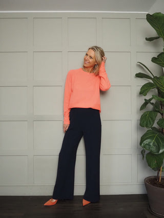 Arna Wide Leg Trousers - Black, Biscuit, Cornflower Blue, Navy Blue, Off White