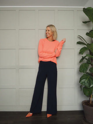 Arna Wide Leg Trousers - Black, Biscuit, Cornflower Blue, Navy Blue, Off White