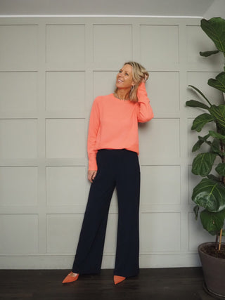 Arna Wide Leg Trousers - Black, Biscuit, Cornflower Blue, Navy Blue, Off White