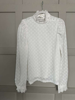 Robyn High Neck Blouse - Ecru