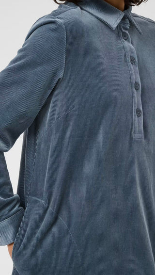 Corintha Corduroy Dress by Part Two - Silver Blue (Flint Stone)