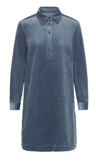 Corintha Corduroy Dress by Part Two - Silver Blue (Flint Stone)