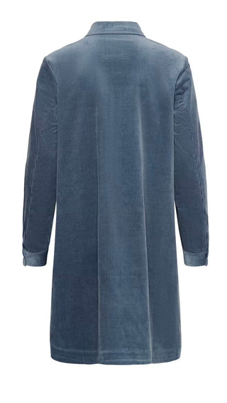 Corintha Corduroy Dress by Part Two - Silver Blue (Flint Stone)