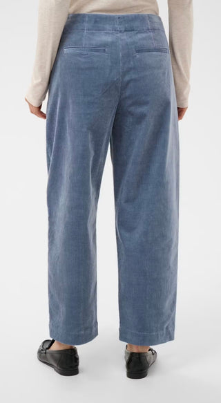 Netta Cord Trousers by Part Two - Navy Blue, Silver Blue (Flint Stone)