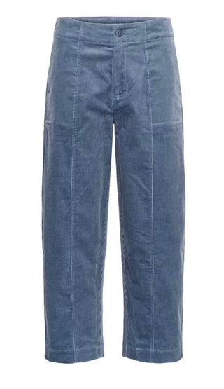 Netta Cord Trousers by Part Two - Navy Blue, Silver Blue (Flint Stone)