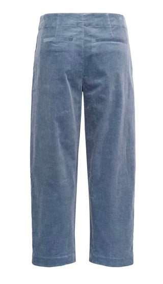 Netta Cord Trousers by Part Two - Navy Blue, Silver Blue (Flint Stone)