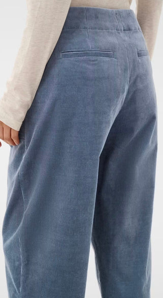 Netta Cord Trousers by Part Two - Navy Blue, Silver Blue (Flint Stone)