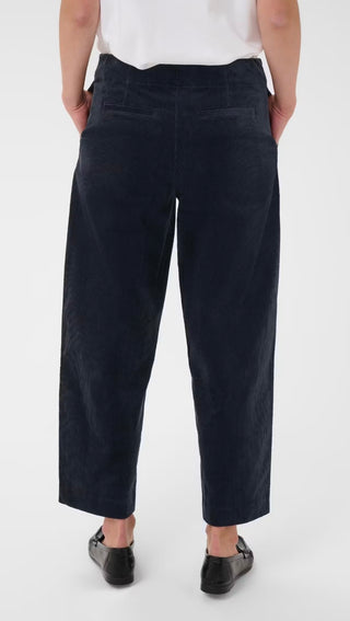 Netta Cord Trousers by Part Two - Navy Blue, Silver Blue (Flint Stone)