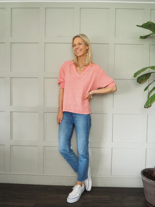 Midhurst Linen Mix T Shirt - 7 Colours