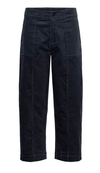 Netta Cord Trousers by Part Two - Navy Blue, Silver Blue (Flint Stone)